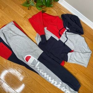 CHAMPION REVERSE WEAVE COLOURBLOCK TRACKSUIT
